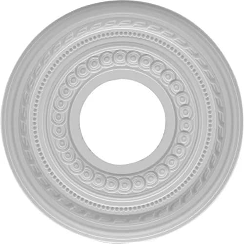 Ekena Millwork CMP10CO Cole Thermoformed PVC Ceiling Medallion | 10" OD, Indoor & Outdoor thumbnail 4