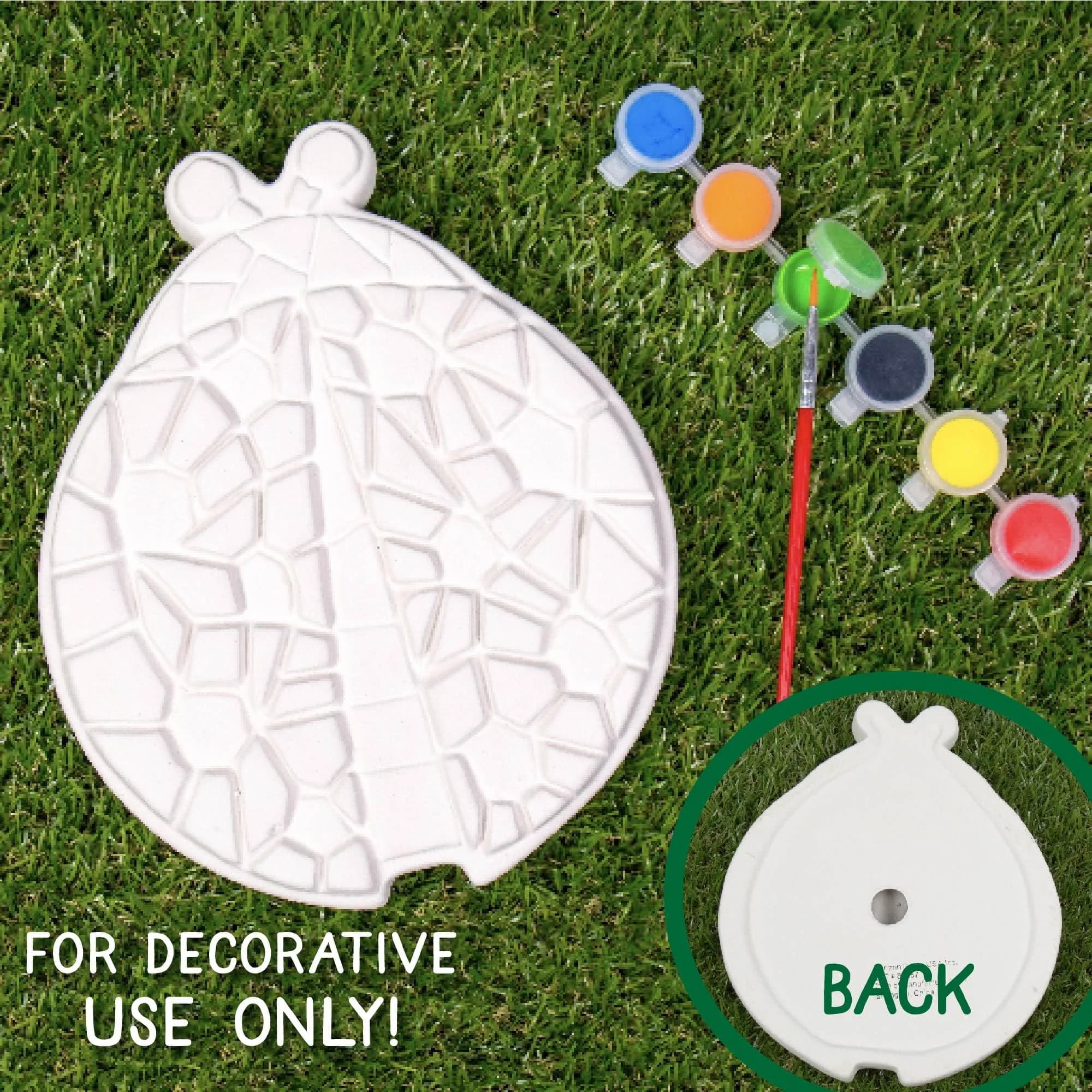 Creative Roots Ladybug Mosaic Stepping Stone Paint Kit for Kids Ages 6+ | USA Imported Craft Fun - view 2