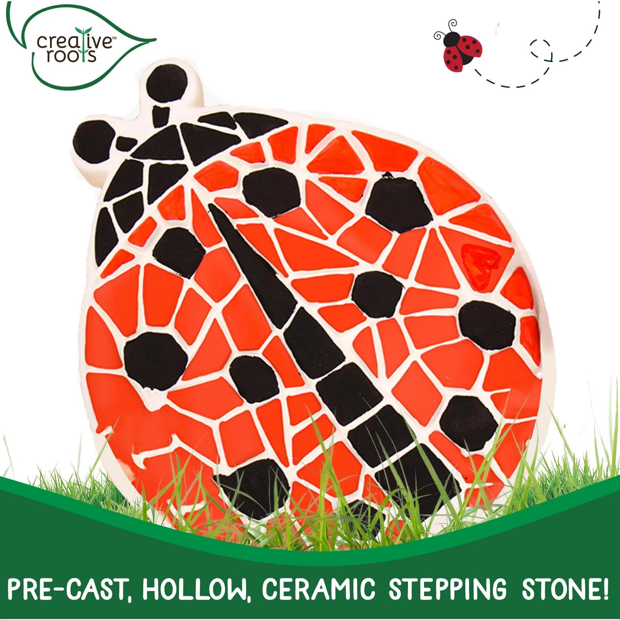 Creative Roots Ladybug Mosaic Stepping Stone Paint Kit for Kids Ages 6+ | USA Imported Craft Fun - view 4