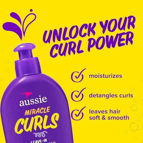 Aussie Miracle Curls Detangling Milk Treatment 197ml (6.7 fl oz) | Coconut & Jojoba Oil for Curly Hair thumbnail 3