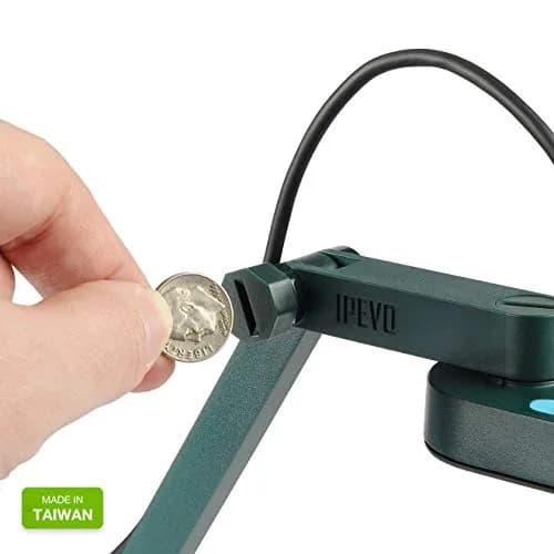 IPEVO V4K Ultra High Definition 8MP USB Document Camera | Plug-and-Play Visualizer for Live Demo thumbnail 7