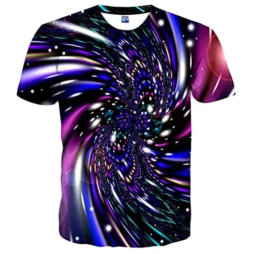 YAJOOEY Unisex Space Shirts 3D Print Graphic T-Shirt Medium | Vibrant Space Design, Comfortable Fit thumbnail 1