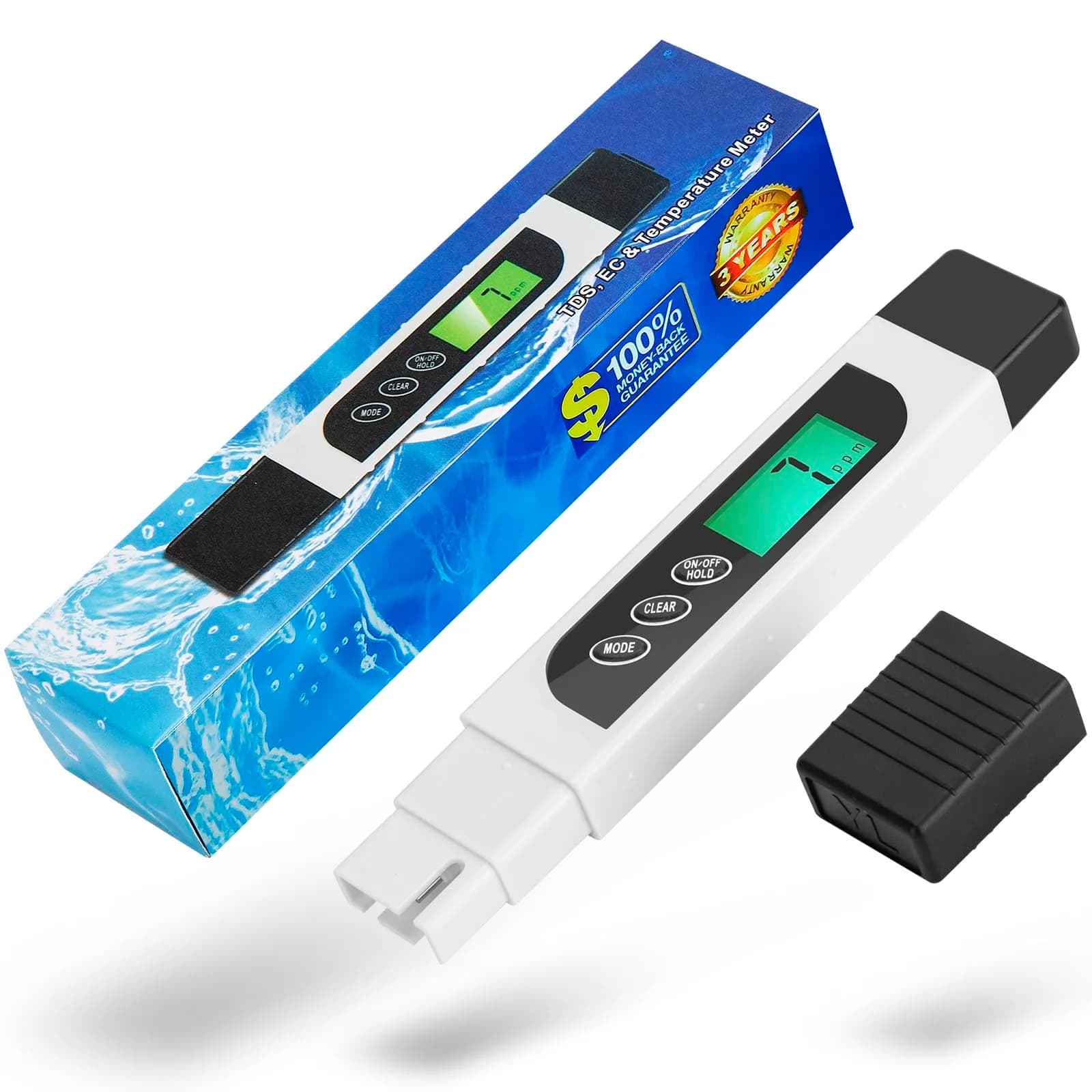 Lxuemlu TDS Meter Digital Water Tester, Accurate and Reliable, Professional TDS, Temperature and EC Meter with Carrying Case, 0-9999ppm, Ideal ppm Meter for Drinking Water, RO/DI System, Aquariums - main product image
