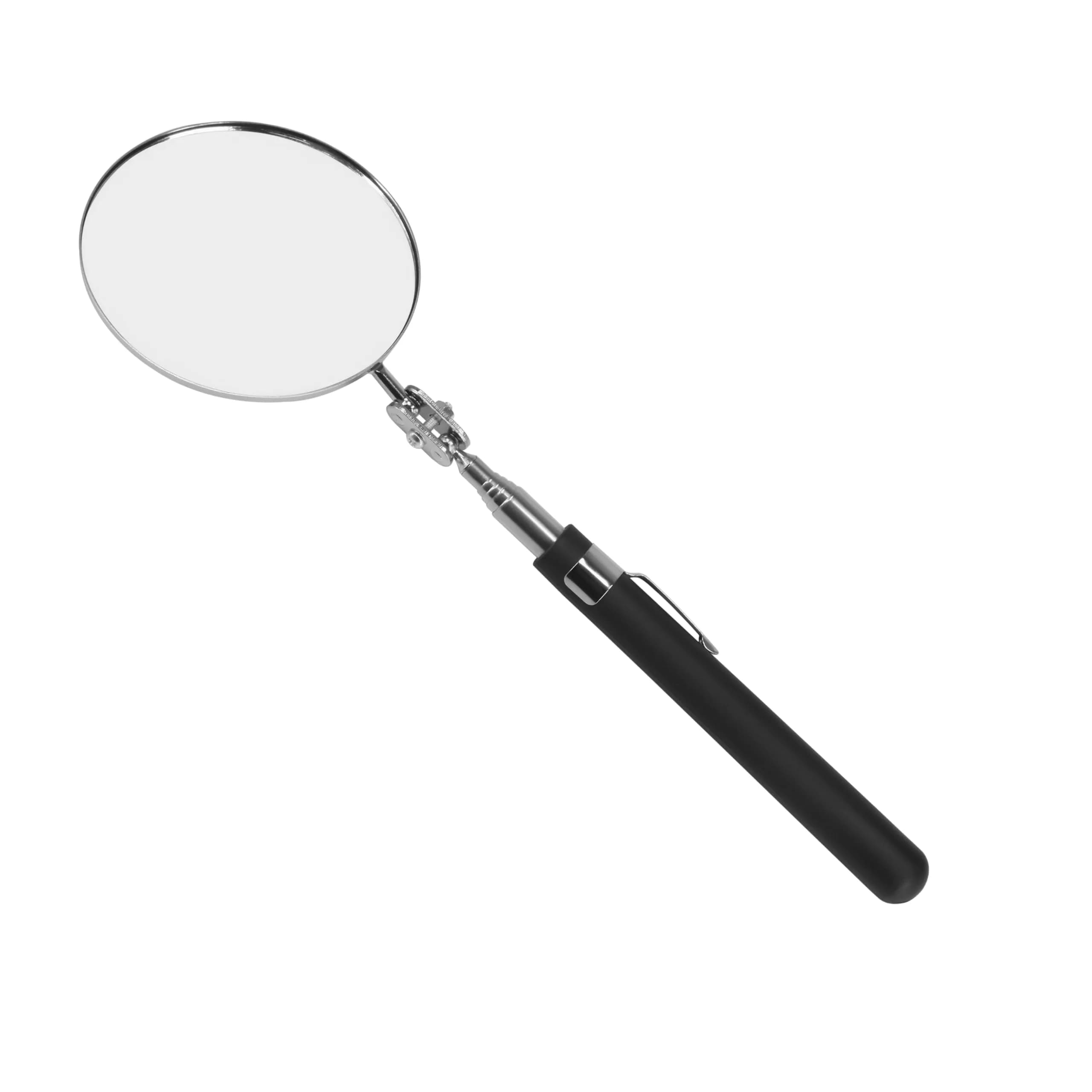 Enbar Telescopic Inspection Mirror with 360° Swivel Head | 85mm Round Mirror, 34" Extended Reach - main product image