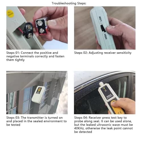 allsun Ultrasonic Leak Detector Kit EM282 with Transmitter, 40kHz HVAC & Automotive Leak Tester thumbnail 4