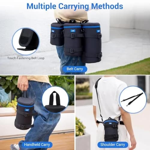 JJC Padded Camera Lens Case Pouch for Canon EF 70-200mm f4L, Nikon AF-S 70-200mm f4G, Sony 70-200mm f4G, 110mm x 190mm (4.3" x 7.5") thumbnail 7