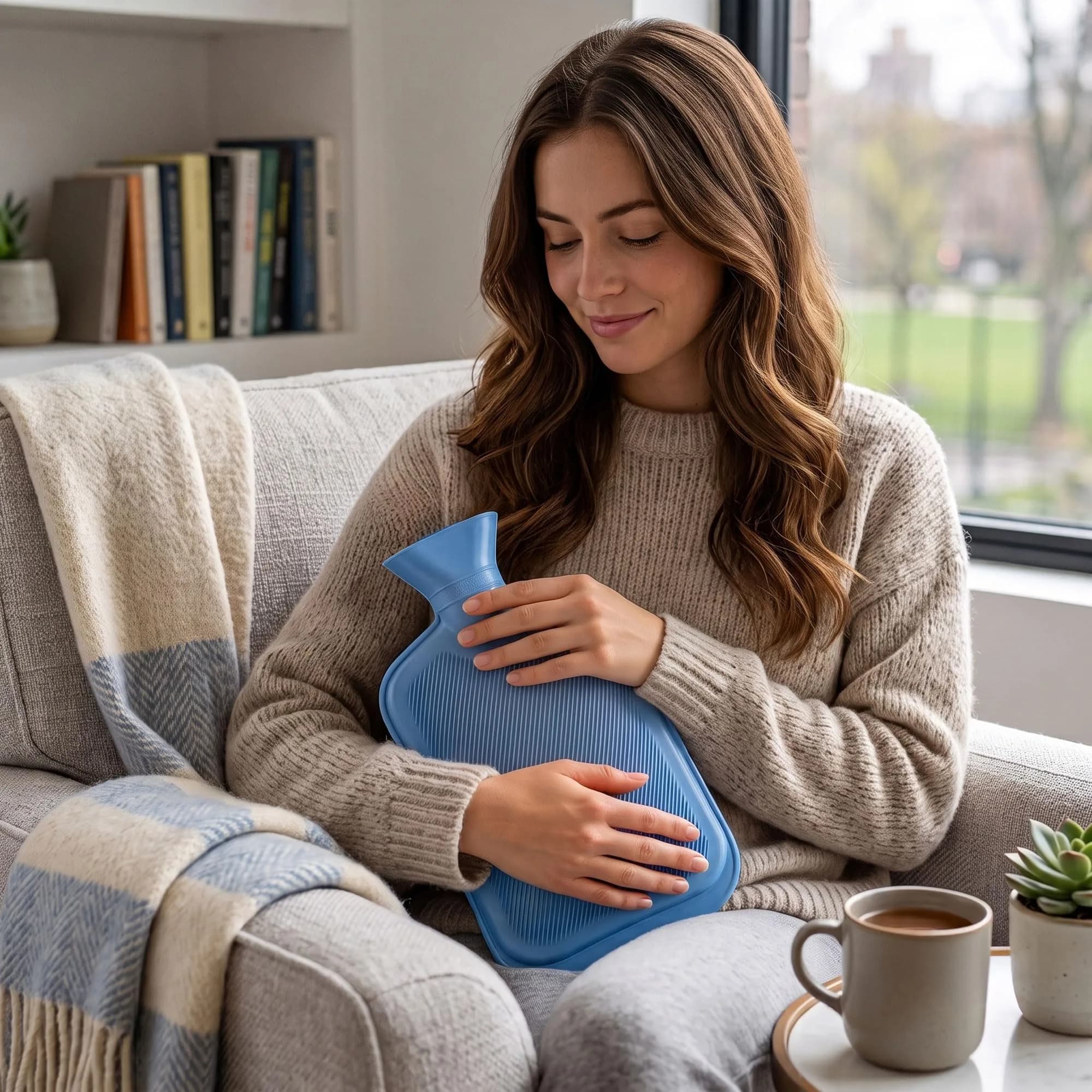 SteadMax 2 Pack Hot Water Bottles 2L | Durable Rubber Heat Therapy for Pain Relief thumbnail 2
