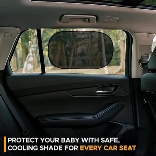 EcoNour Car Window Shades for Baby | Protects Baby from Sun & Heat (4 Pack) thumbnail 10