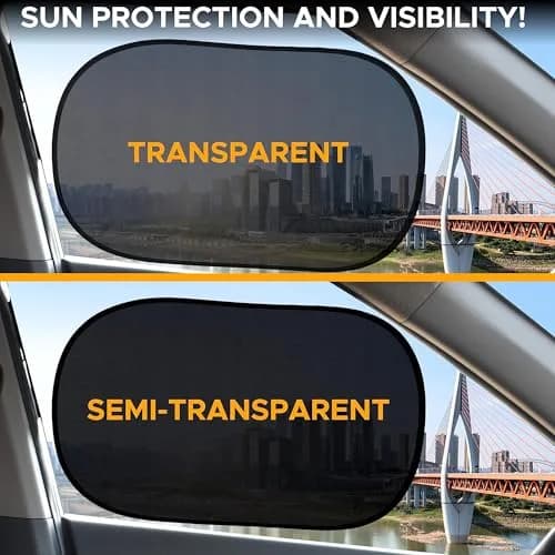 EcoNour Car Window Shades for Baby | Protects Baby from Sun & Heat (4 Pack) thumbnail 3