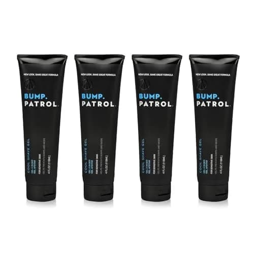Bump Patrol Cool Shave Gel with Menthol, Sensitive Formula - 156g (4 Fl Oz, 4 Pack) | Reduces Razor Bumps & Irritation thumbnail 1