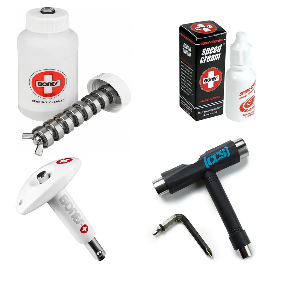 Bones Bearing Cleaning Unit Maintenance Kit with CCS Skateboard Tool | For 8 Bearings