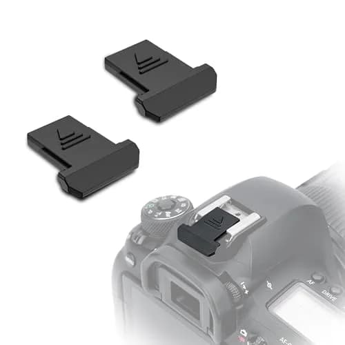 JJC Camera Hot Shoe Cover Cap 2-Pack | Protects Canon EOS R100 R5 R6 RP Rebel T7i T7 T6i SL3 SL2 thumbnail 1