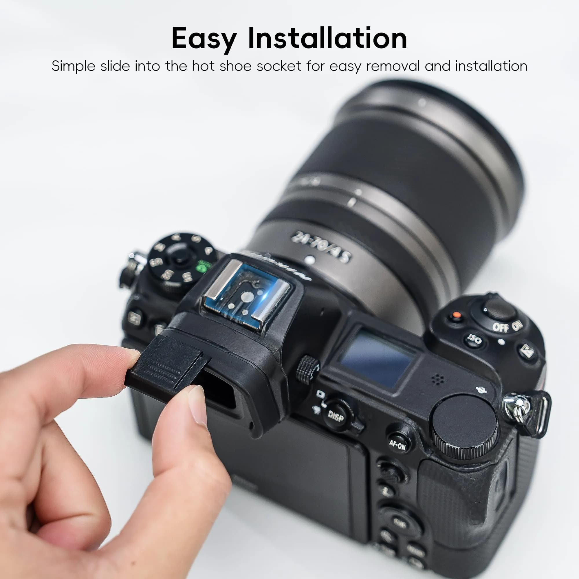 JJC 2-Pack Camera Hot Shoe Cover Cap for Nikon Zf Zfc Z30 Z50II Z9 Z8 Z7 Z6II Z5II D850 D810 D780 D750 D7500 D7200 D5600 D5500 Coolpix P950 | Protects Hot Shoe Contacts - view 3