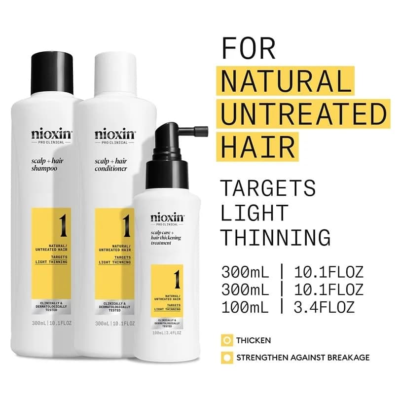 NIOXIN System 1 Hair Thickening Treatment 23.6 Fl Oz (700 ml) | For Natural Hair with Light Thinning | Strengthens & Boosts Density - view 4
