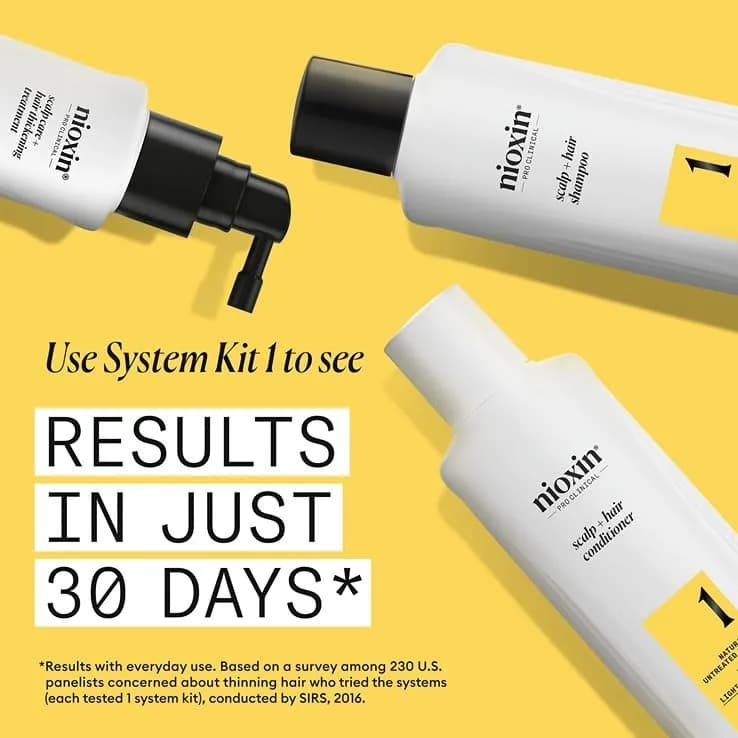 NIOXIN System 1 Hair Thickening Treatment 23.6 Fl Oz (700 ml) | For Natural Hair with Light Thinning | Strengthens & Boosts Density - view 5