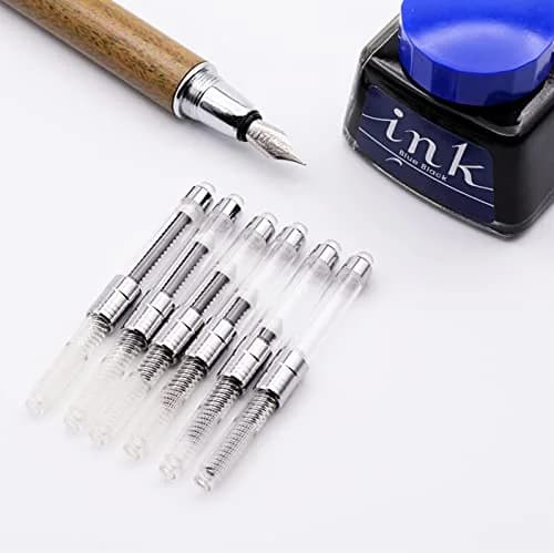 LACHIEVA LUX - International Size Fountain Pen Ink Converter- 6 PACK (Clear) | Refillable, Compatible with Major Fountain Pens thumbnail 1