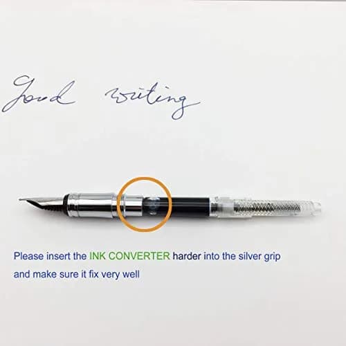 LACHIEVA LUX - International Size Fountain Pen Ink Converter- 6 PACK (Clear) | Refillable, Compatible with Major Fountain Pens thumbnail 5