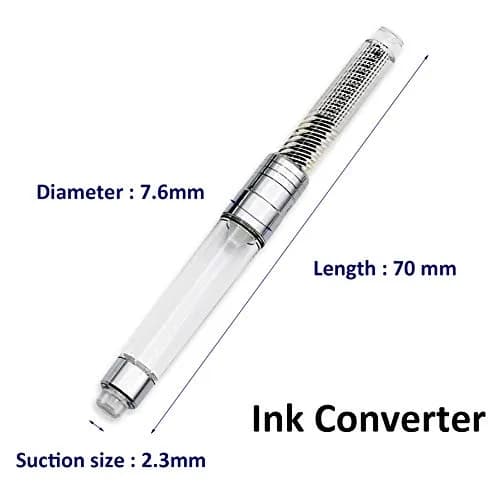 LACHIEVA LUX - International Size Fountain Pen Ink Converter- 6 PACK (Clear) | Refillable, Compatible with Major Fountain Pens thumbnail 8