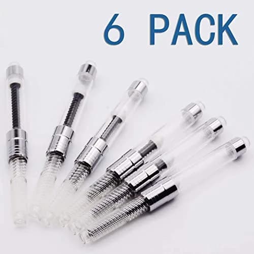 LACHIEVA LUX - International Size Fountain Pen Ink Converter- 6 PACK (Clear) | Refillable, Compatible with Major Fountain Pens thumbnail 3