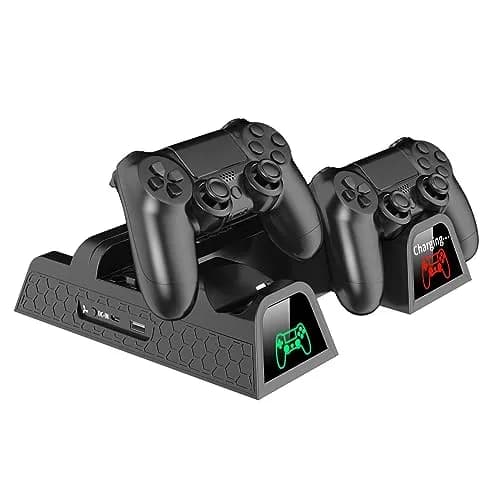 OIVO PS4 Stand for PlayStation 4 Console, Cooling Station for PS4 Slim/Pro/PlayStation 4 Consoles, Pro Vertical Stand with 12 Game Slots | Multi-functional Gaming Accessory thumbnail 4