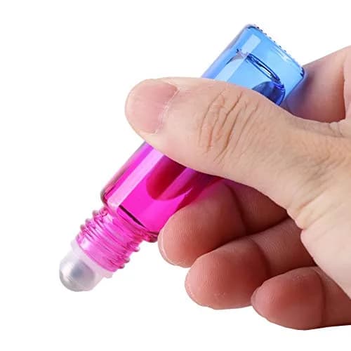 inice Gold 10ml Essential Oils Roller Bottles Gradient Color Thick Glass Roll on Bottle Golden Metal Cap for Travel | Premium Refillable Container thumbnail 6