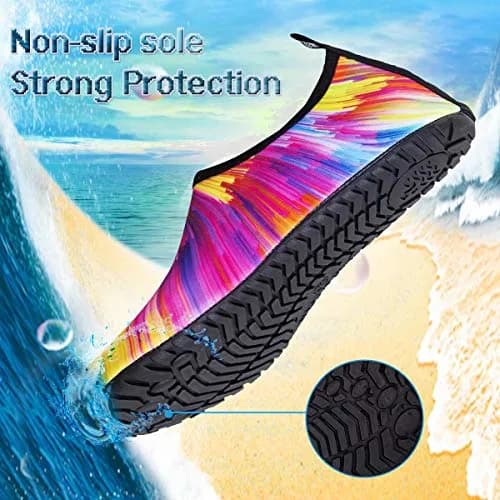 YALOX Water Shoes Women's Men's Outdoor Beach Swimming Aqua Socks Quick-Dry Barefoot Shoes Surfing Yoga Pool Exercise | Breathable & Shock Absorbing thumbnail 3