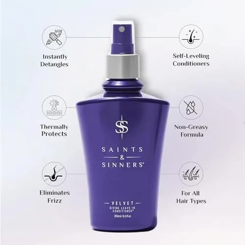 Saints & Sinners Velvet Divine Leave-In Conditioner Spray 8.5 oz | Detangles, Moisturizes & Adds Shine for All Hair Types thumbnail 2