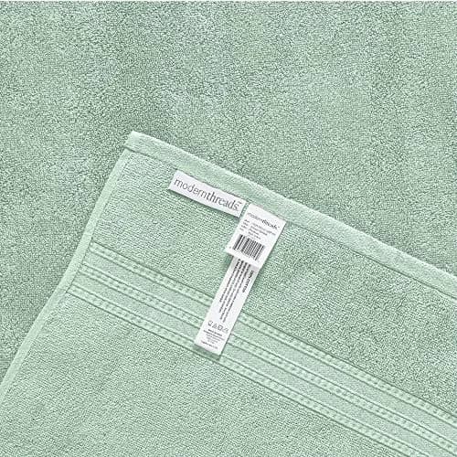Modern Threads 6-Piece 100% Cotton Damask Medallion Towel Set, Sage | Highly Absorbent, Soft & Plush, Quick-Drying, 550 GSM, Color-Rich Yarn-Dyed Design thumbnail 5