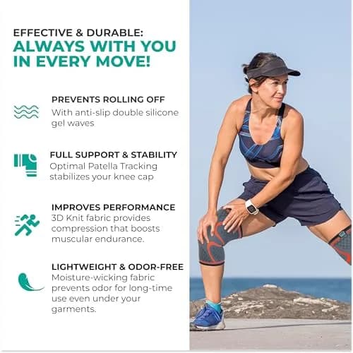 Modvel Compression Knee Brace 2-Pack | FDA Approved, Doctor Recommended, Adjustable Fit thumbnail 4