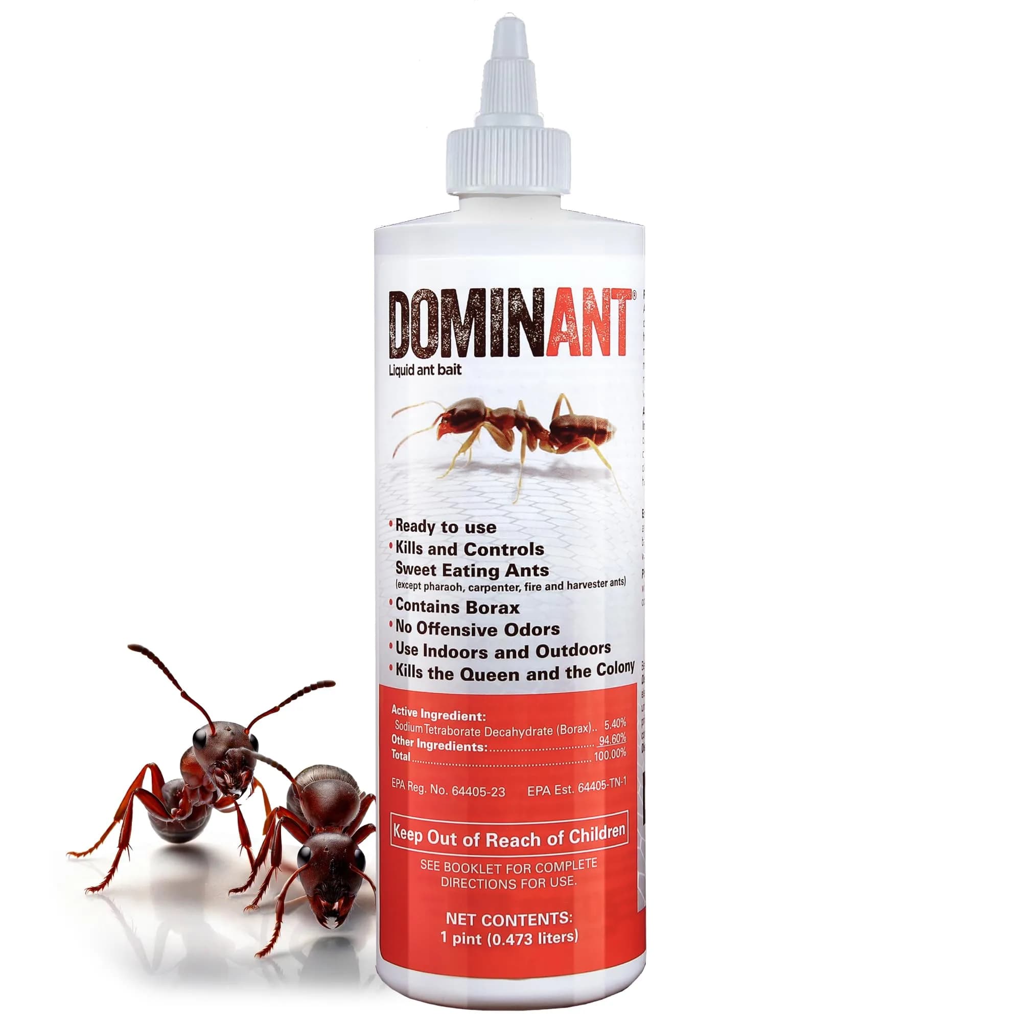 Nisus Dominant Liquid Ant Bait Borax-Based Eliminator 16 oz | Fast-Acting Household Ant Control