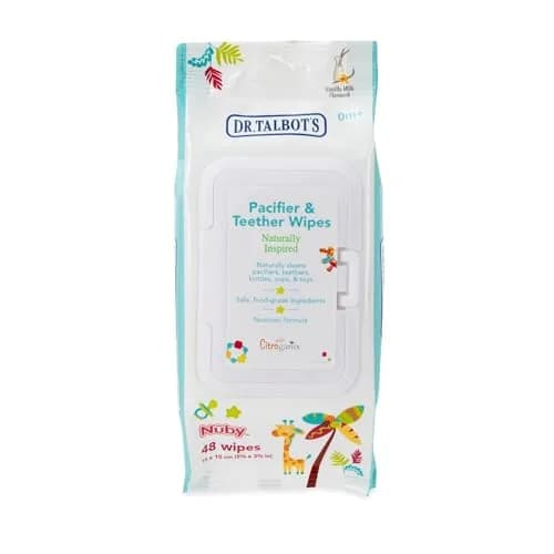 Dr. Talbot's Pacifier and Teether Wipes 96 Count | All Natural, Alcohol-Free, Food-Grade Cleaning Wipes thumbnail 1