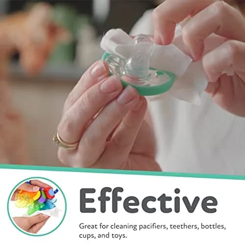 Dr. Talbot's Pacifier and Teether Wipes 96 Count | All Natural, Alcohol-Free, Food-Grade Cleaning Wipes thumbnail 4