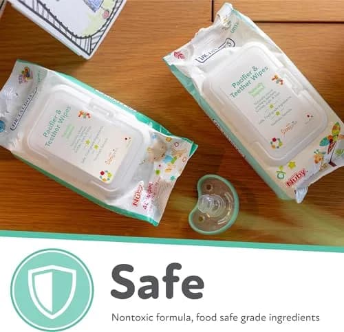 Dr. Talbot's Pacifier and Teether Wipes 96 Count | All Natural, Alcohol-Free, Food-Grade Cleaning Wipes thumbnail 3