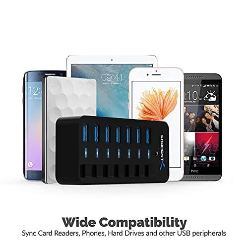 Sabrent 7-Port Powered USB 3.0 Hub 10.7cm (4.2in) | High-Speed Data Transfer & Individual Port Control thumbnail 6