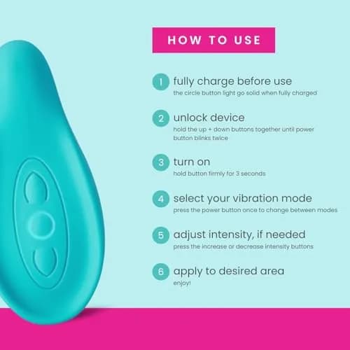 LaVie Lactation Massager Teal | 3 Vibration Modes, Medical-Grade Silicone, Rechargeable Battery thumbnail 5