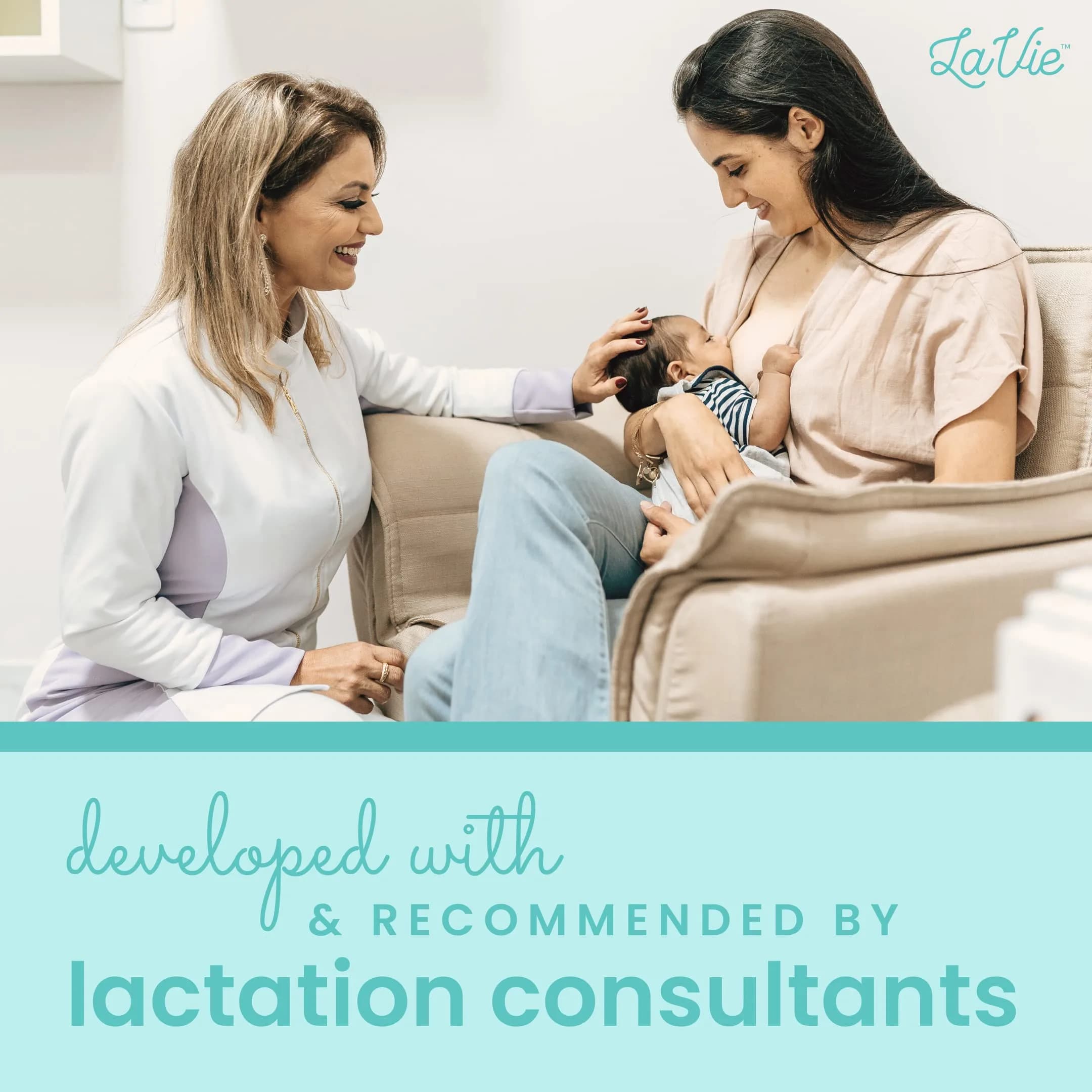 LaVie Lactation Massager Teal | 3 Vibration Modes, Medical-Grade Silicone, Rechargeable Battery - view 2