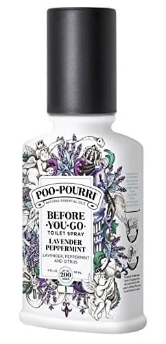 Poo-Pourri Before-You-Go Toilet Spray Lavender Peppermint 118ml (4 Fl Oz) | Odor Eliminator with Essential Oils — Lavender Peppermint