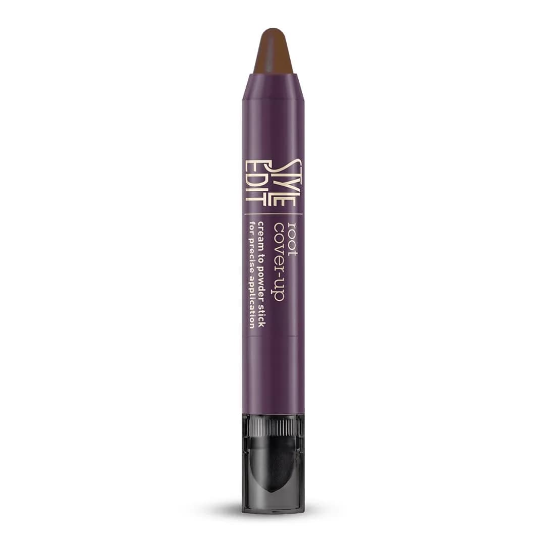 STYLE EDIT Root Touch Up Stick | Temporary Hair Color for Gray Roots | Transfer-Resistant, Salon-Quality | Medium Brown, 0.11 oz (Pack of 2) — MEDIUM BROWN