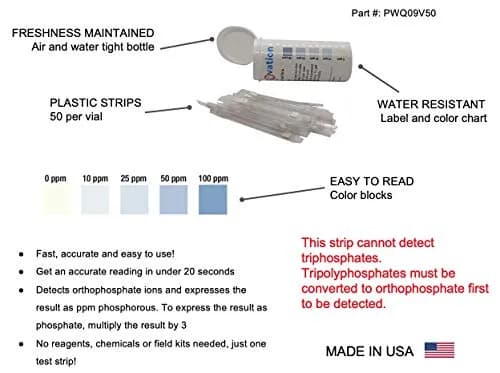 Bartovation Phosphorus and Phosphate Test Strips 0-100 ppm | Accurate, Easy to Use, Waterproof thumbnail 2