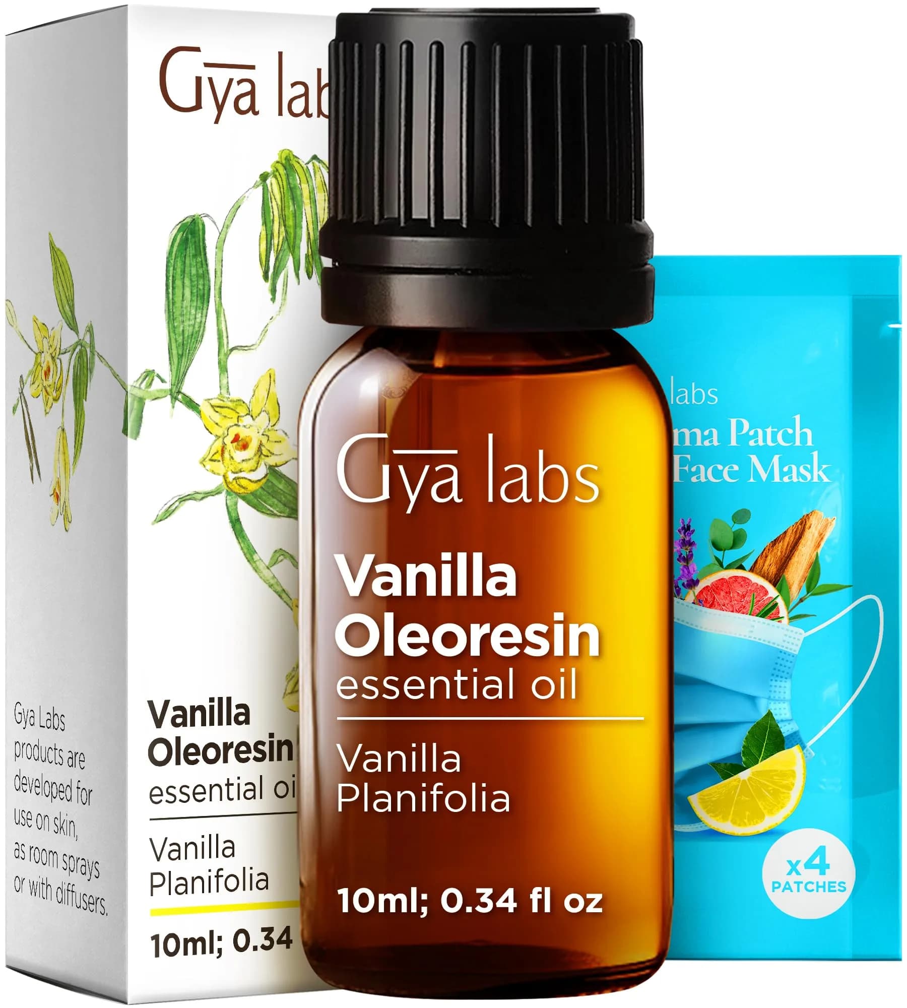 Gya Labs Vanilla Essential Oil 0.34 Fl Oz (10 ml) | Pure Vanilla Aroma for Diffuser, Skin & Candle Making - main product image