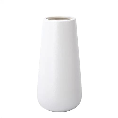 D'vine Dev 8 Inch Ceramic Flower Vase Textured Finishing | Minimalist Design for Home & Office thumbnail 1