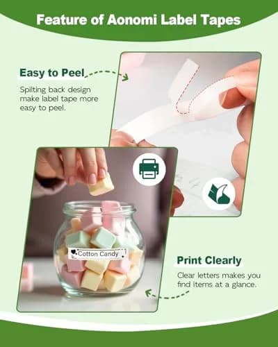 AONOMI White Label Tape 12mm x 4m | Compatible with DYMO LetraTag LT-100H & LT-100T thumbnail 4