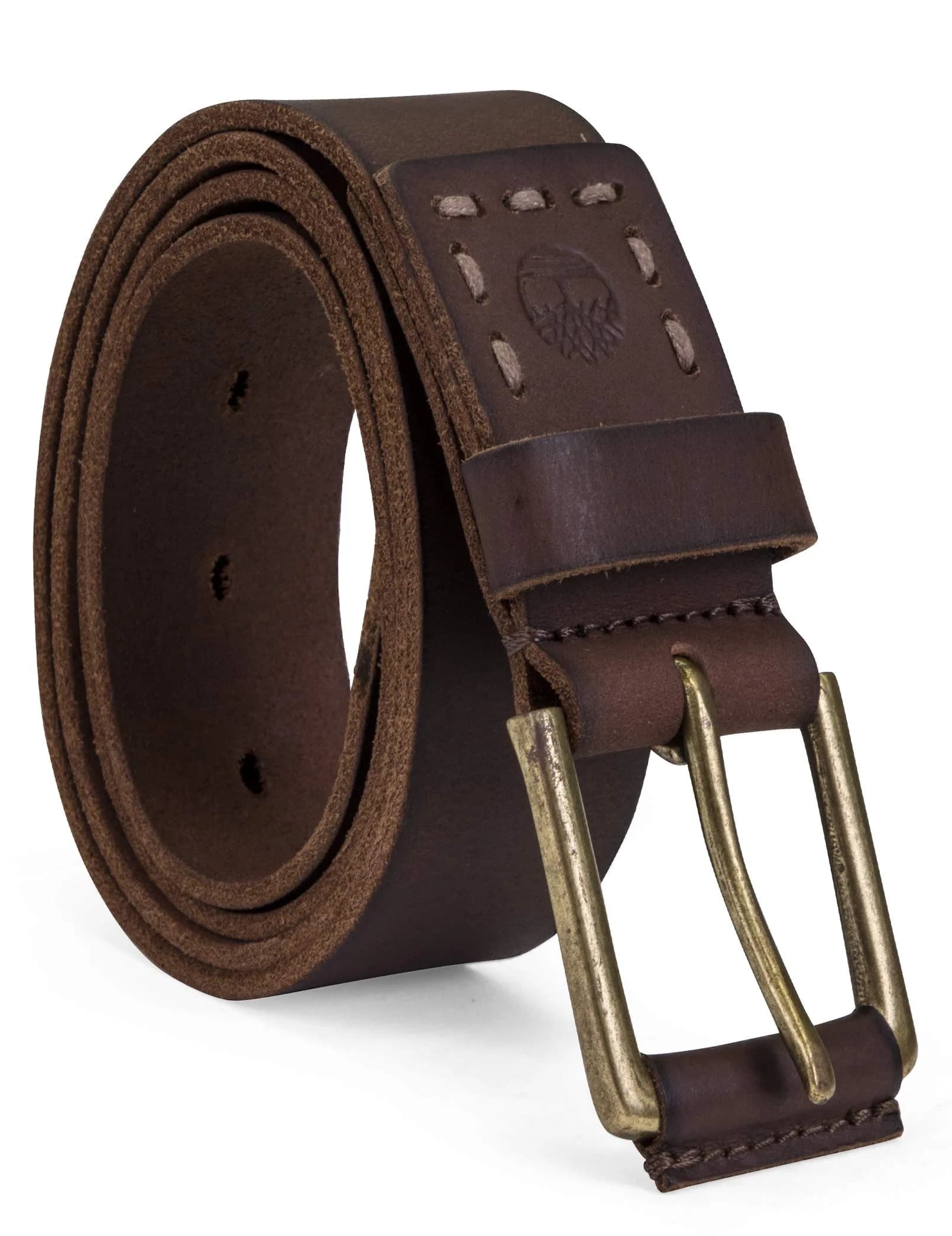 Timberland Casual Leather Classic Men Everyday Belts, Dark Brown, 36 | Genuine Full-Grain Leather — Dark Brown / 36