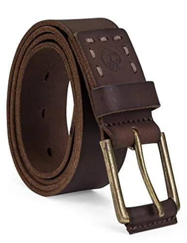 Timberland Casual Leather Classic Men Everyday Belts, Dark Brown, 36 | Genuine Full-Grain Leather thumbnail 1