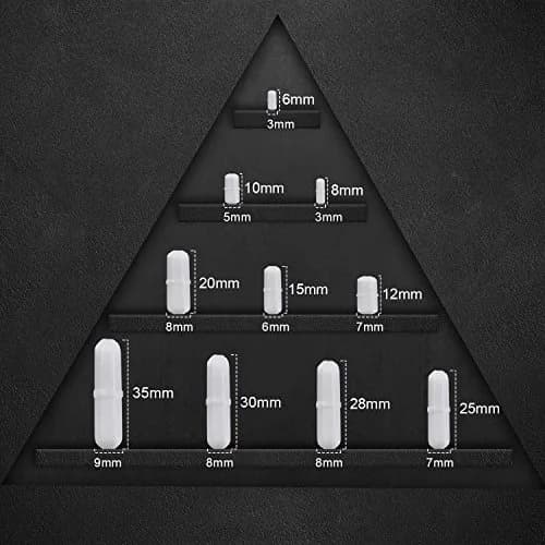 Yizerel PTFE Magnetic Stirrer Stir Bars Set (10pcs, 2-35mm) | Essential Lab Consumables thumbnail 5