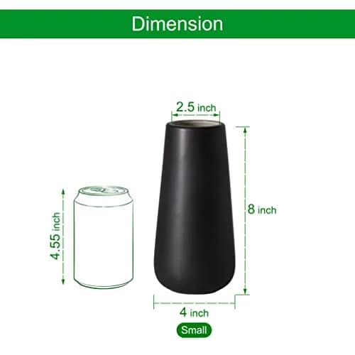 D'vine Dev 8 Inch Ceramic Flower Vase Matte Finishing | Minimalist Home Décor thumbnail 4