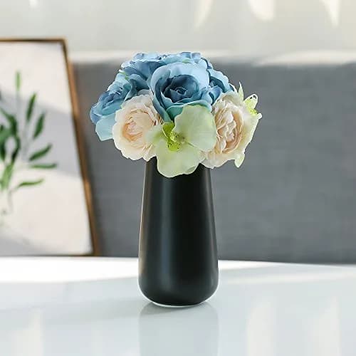 D'vine Dev 8 Inch Ceramic Flower Vase Matte Finishing | Minimalist Home Décor thumbnail 6