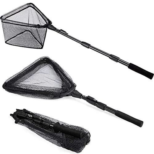 PLUSINNO 20"/52 cm Hoop Size 1.5M Telescopic Fishing Net | Catch and Release Landing Net with Belt Clip thumbnail 1