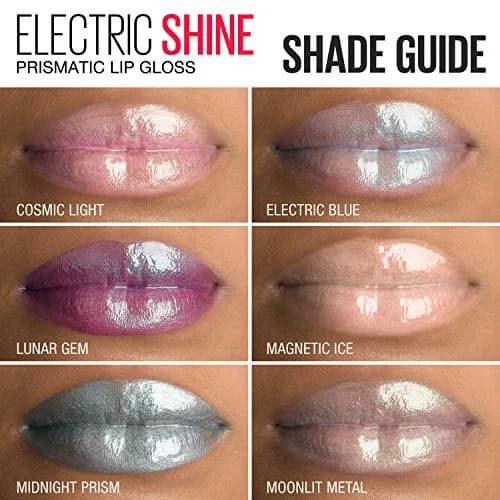 Maybelline New York Lip Studio Electric Shine Prismatic Lip Gloss Makeup, Electric Blue, 15ml (0.5 Fl Oz) | Holographic Shine thumbnail 7