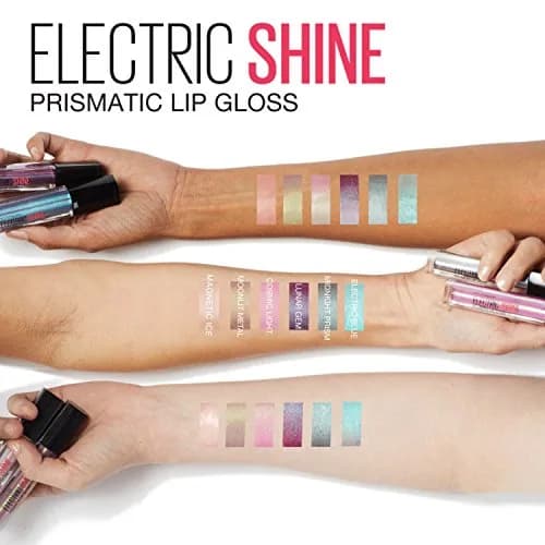 Maybelline New York Lip Studio Electric Shine Prismatic Lip Gloss Makeup, Electric Blue, 15ml (0.5 Fl Oz) | Holographic Shine thumbnail 9